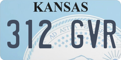 KS license plate 312GVR