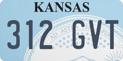 KS license plate 312GVT