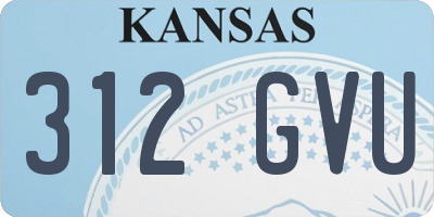 KS license plate 312GVU