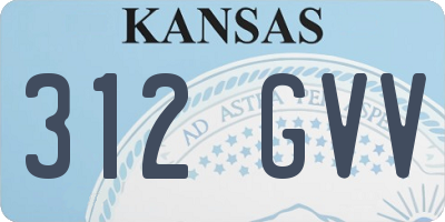 KS license plate 312GVV