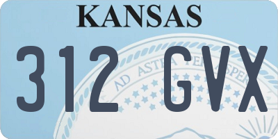 KS license plate 312GVX