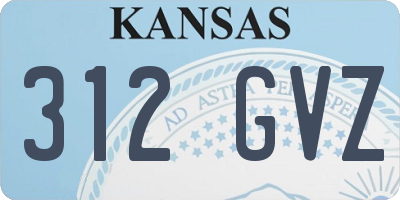 KS license plate 312GVZ
