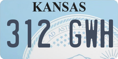 KS license plate 312GWH