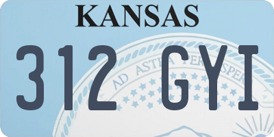 KS license plate 312GYI