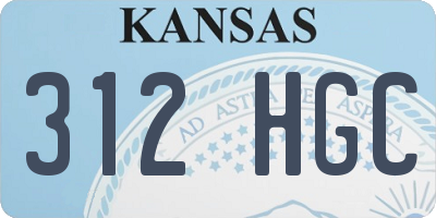 KS license plate 312HGC