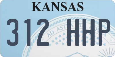 KS license plate 312HHP