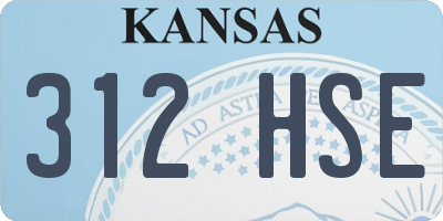 KS license plate 312HSE