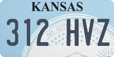 KS license plate 312HVZ