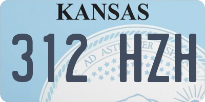 KS license plate 312HZH