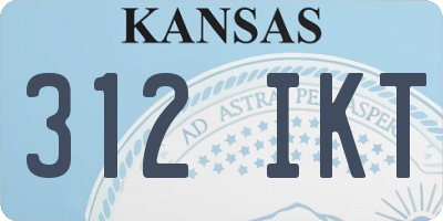KS license plate 312IKT