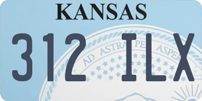 KS license plate 312ILX