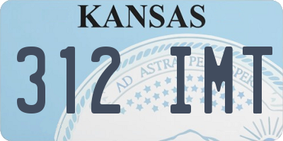 KS license plate 312IMT