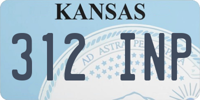 KS license plate 312INP
