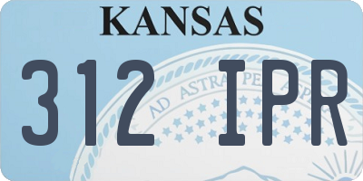 KS license plate 312IPR