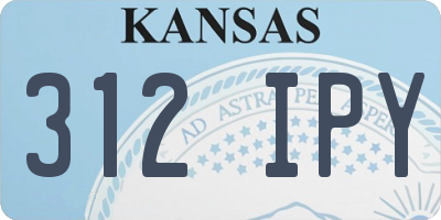 KS license plate 312IPY