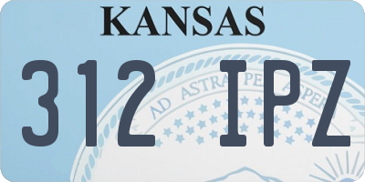 KS license plate 312IPZ