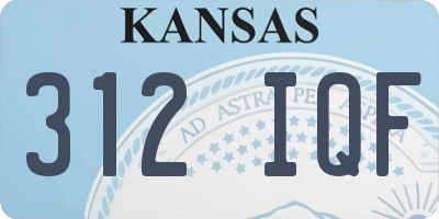 KS license plate 312IQF