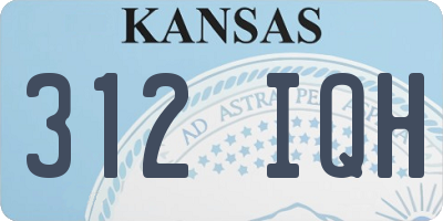 KS license plate 312IQH