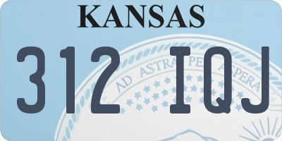 KS license plate 312IQJ