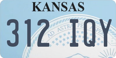 KS license plate 312IQY