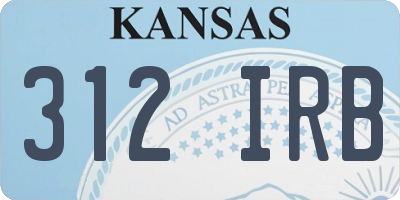 KS license plate 312IRB