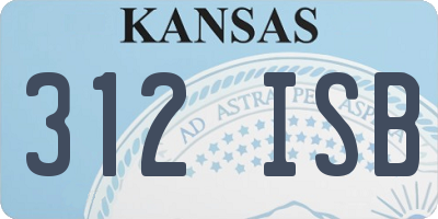 KS license plate 312ISB