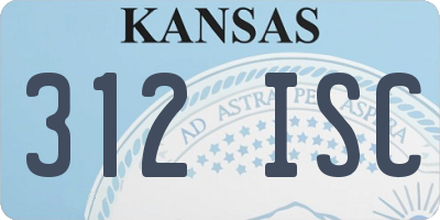 KS license plate 312ISC