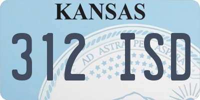 KS license plate 312ISD