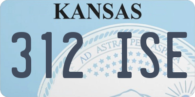 KS license plate 312ISE