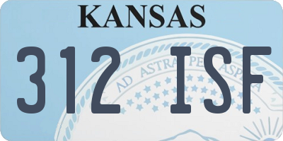 KS license plate 312ISF