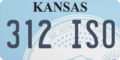 KS license plate 312ISO