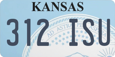 KS license plate 312ISU