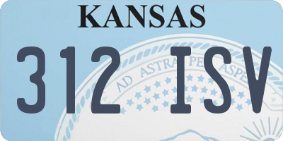 KS license plate 312ISV
