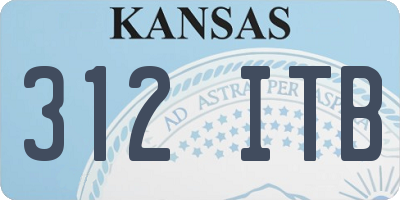 KS license plate 312ITB