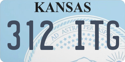 KS license plate 312ITG