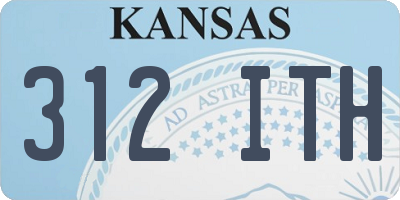 KS license plate 312ITH