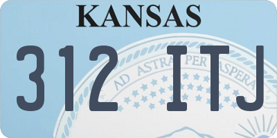 KS license plate 312ITJ