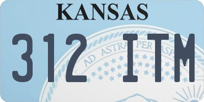 KS license plate 312ITM