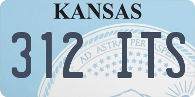 KS license plate 312ITS