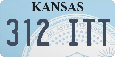 KS license plate 312ITT