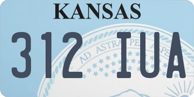 KS license plate 312IUA