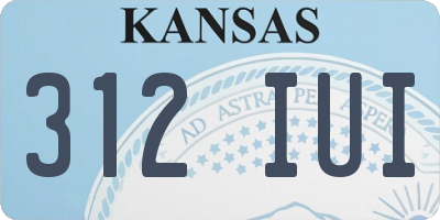 KS license plate 312IUI