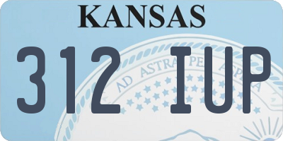 KS license plate 312IUP