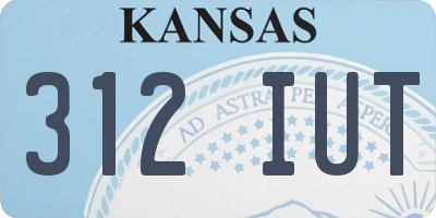 KS license plate 312IUT