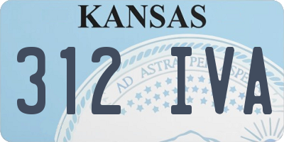 KS license plate 312IVA