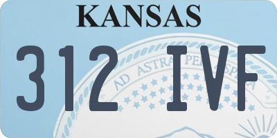 KS license plate 312IVF