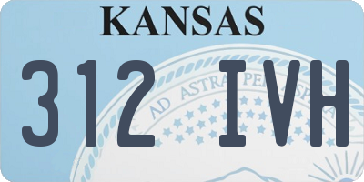 KS license plate 312IVH