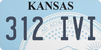 KS license plate 312IVI