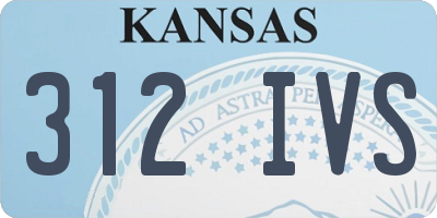 KS license plate 312IVS