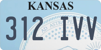 KS license plate 312IVV